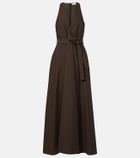 Brunello Cucinelli Belted cotton-blend maxi dress