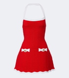Retrofête Ondina ribbed-knit minidress