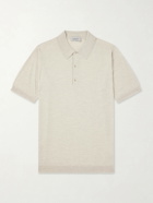 John Smedley - Macloud Knitted Merino Wool Polo Shirt - Neutrals
