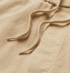 Barena - Sarza Cropped Tapered Stretch-Cotton Corduroy Drawstring Trousers - Men - Sand