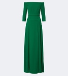 Safiyaa Amadora off-shoulder crêpe gown