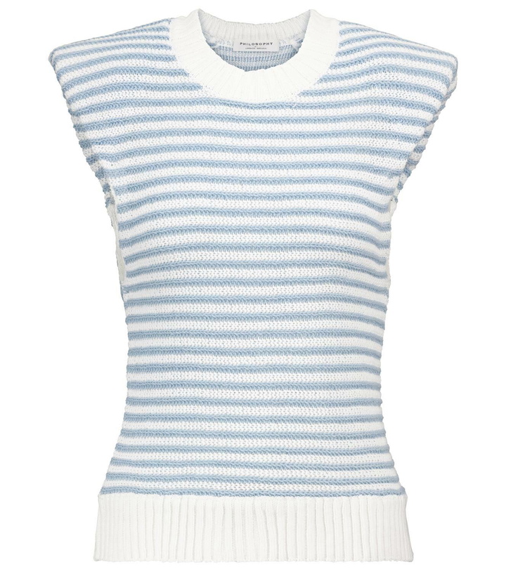Photo: Philosophy di Lorenzo Serafini Striped cotton-blend top