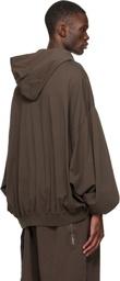 Rick Owens DRKSHDW Brown Temple Hun Hoodie