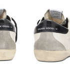 Golden Goose Men's Super Star Leather Sneaker in White/Grey/Black