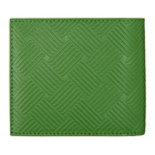 Bottega Veneta Green Debossed Bifold Wallet