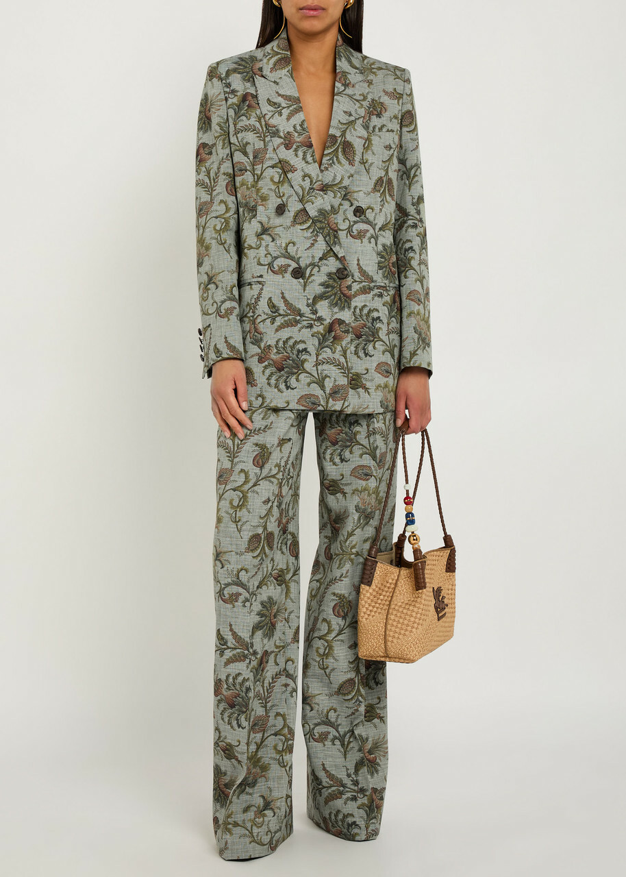 Etro Patterned Wide-leg Trousers Multicoloured 1