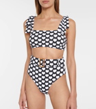Alexandra Miro Audrey heart-print bikini top