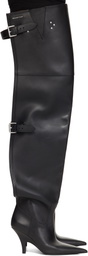 Alexander Wang Black Diablo Open Back Boots