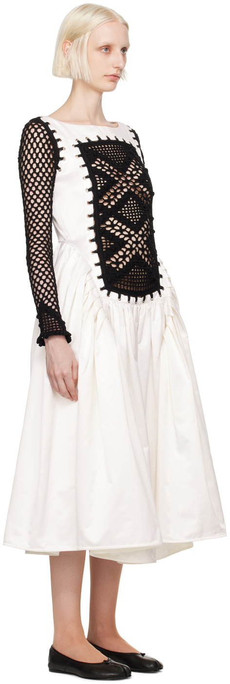 Chopova Lowena White Careen Midi Dress