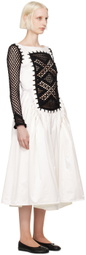 Chopova Lowena White Careen Midi Dress
