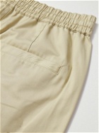 FRAME - Wide-Leg Cotton-Blend Twill Drawstring Cargo Trousers - Neutrals