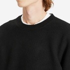 Róhe Men's Boiled Wool Jumper in Black