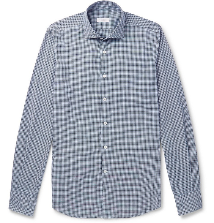 Photo: Incotex - Slim-Fit Checked Cotton Shirt - Men - Blue