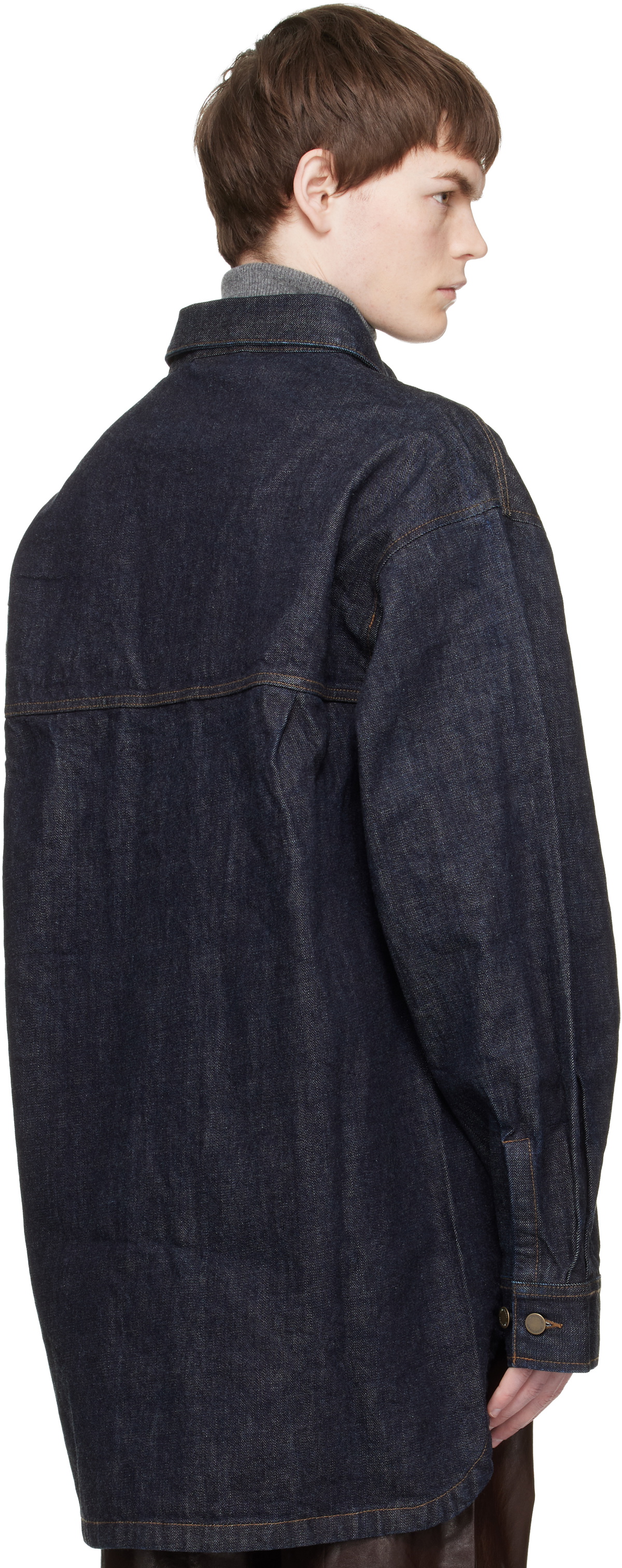 Entire Studios Indigo Herculean Denim Shirt