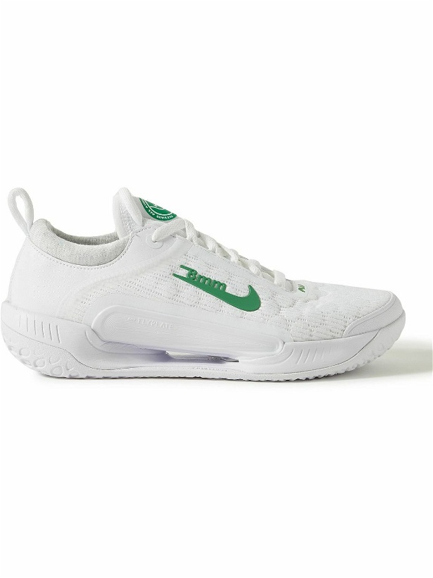 Photo: Nike Tennis - NikeCourt Air Zoom NXT Rubber-Trimmed Mesh Tennis Sneakers - White