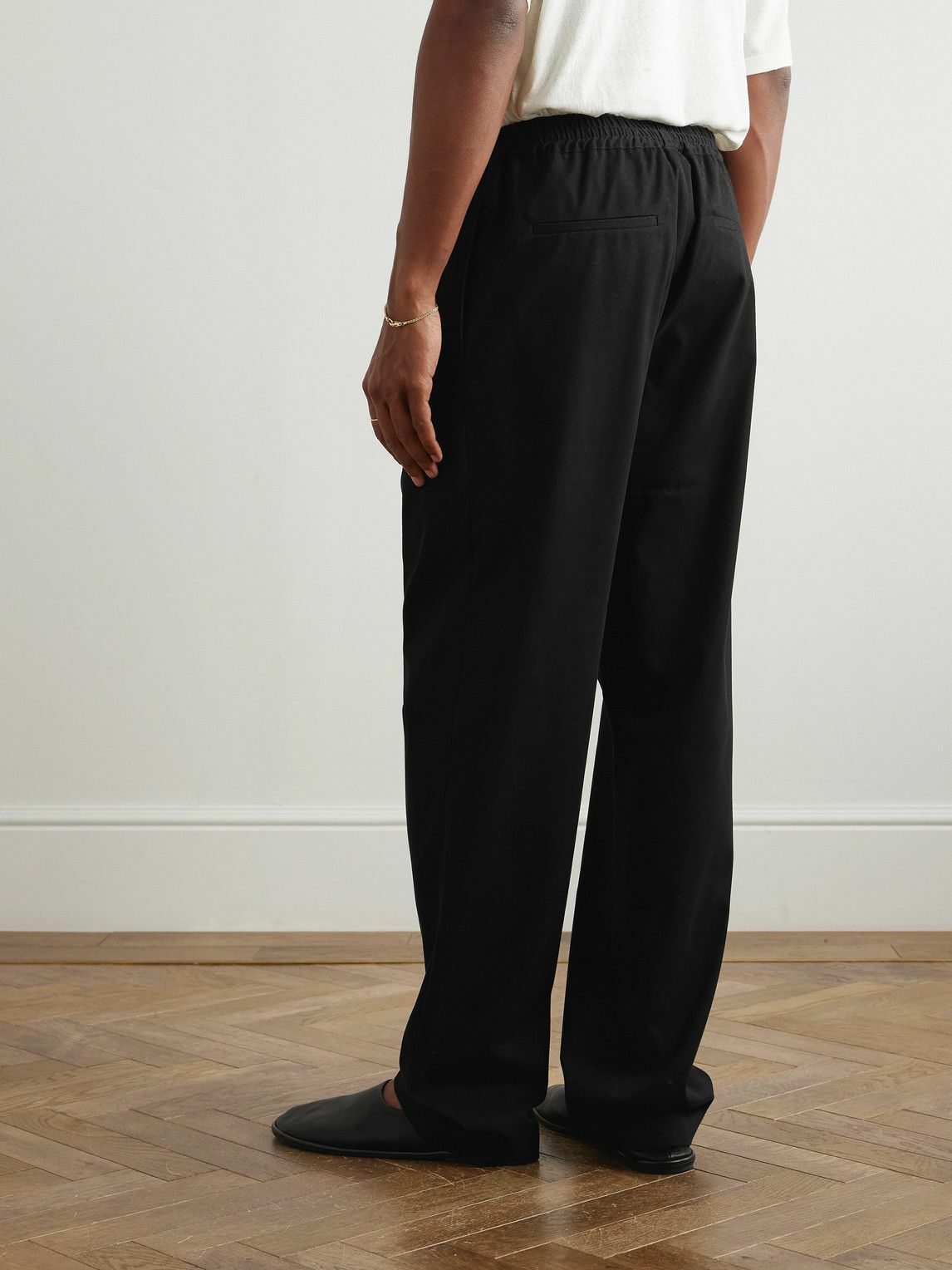 The Row - Jonah Wide-Leg Stretch Cotton and Cashmere-Blend