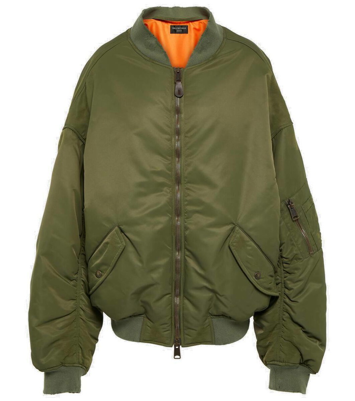 Photo: Balenciaga Off Shoulder technical bomber jacket