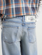 Satoshi Nakamoto - Blessed To Be Stressed Straight-Leg Distressed Jeans - Blue