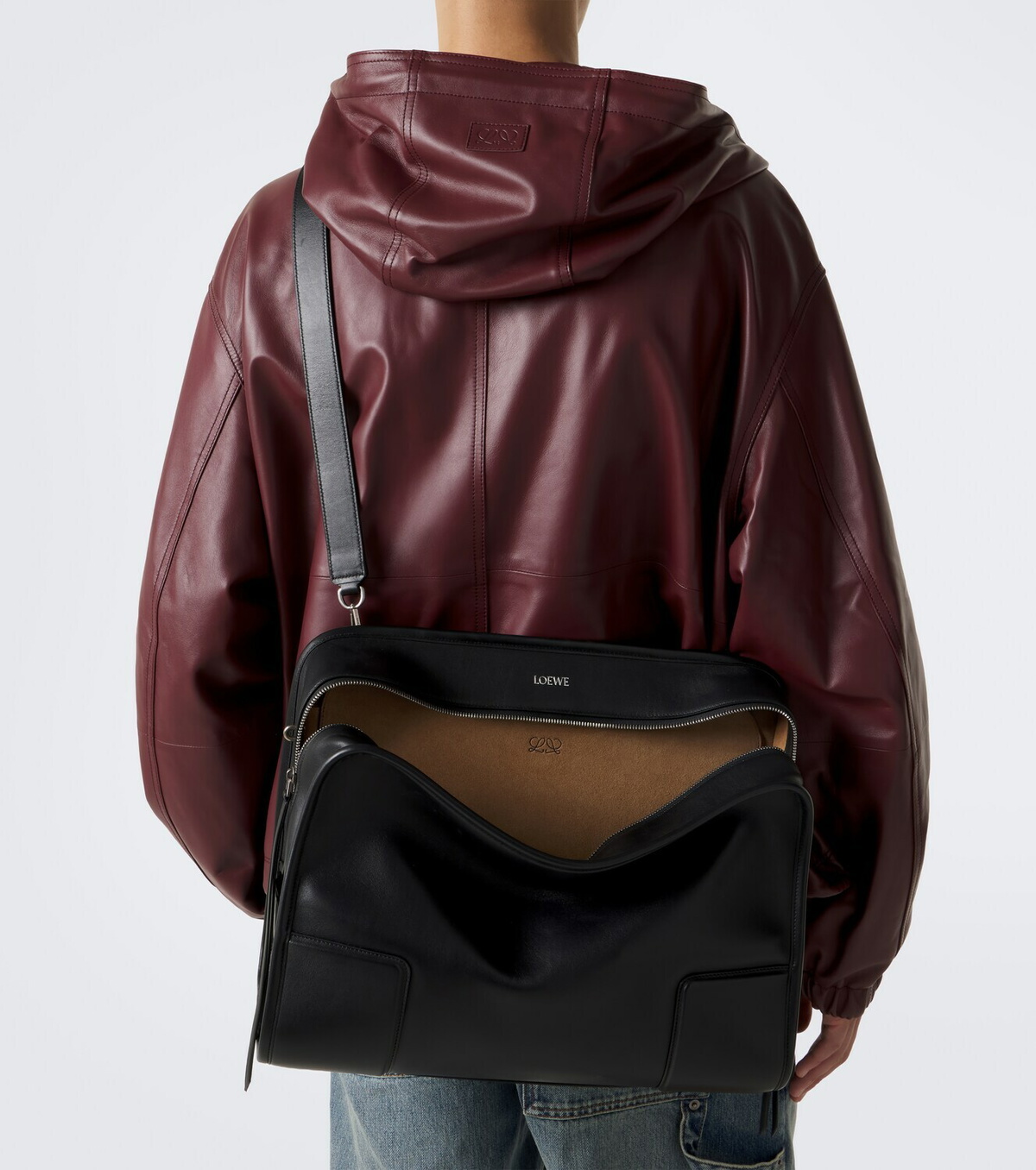 Loewe Amazona 180 XL leather top-handle bag