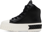 both Black Tyres Platform Hi-Top Padded Sneakers