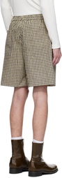 Karmuel Young Black & Yellow Check Square Shorts
