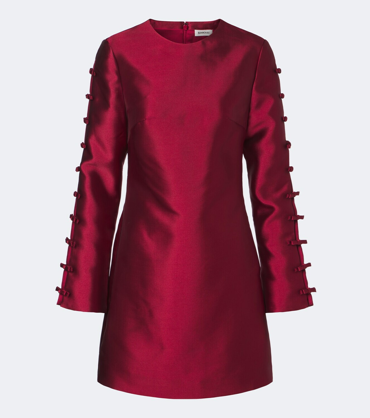 Simkhai Fiora bow-detail satin minidress