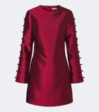 Simkhai Fiora bow-detail satin minidress