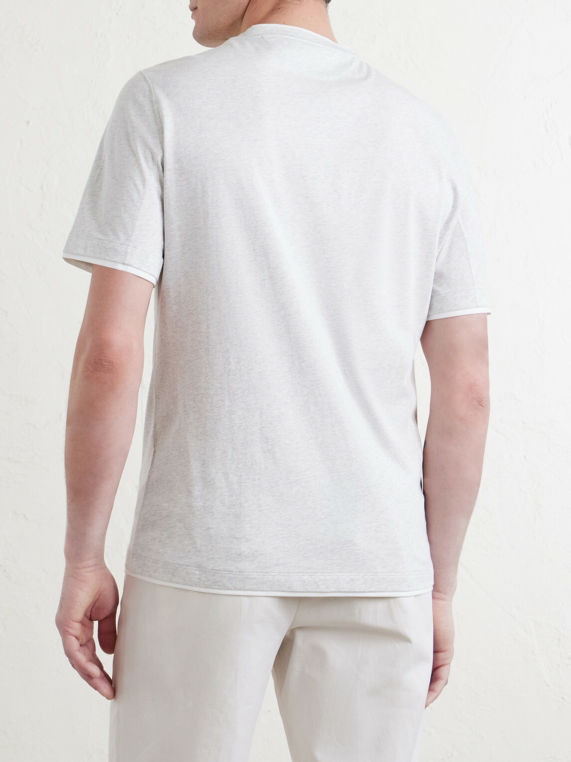 Brunello Cucinelli - Layered Cotton-Jersey T-Shirt - Gray