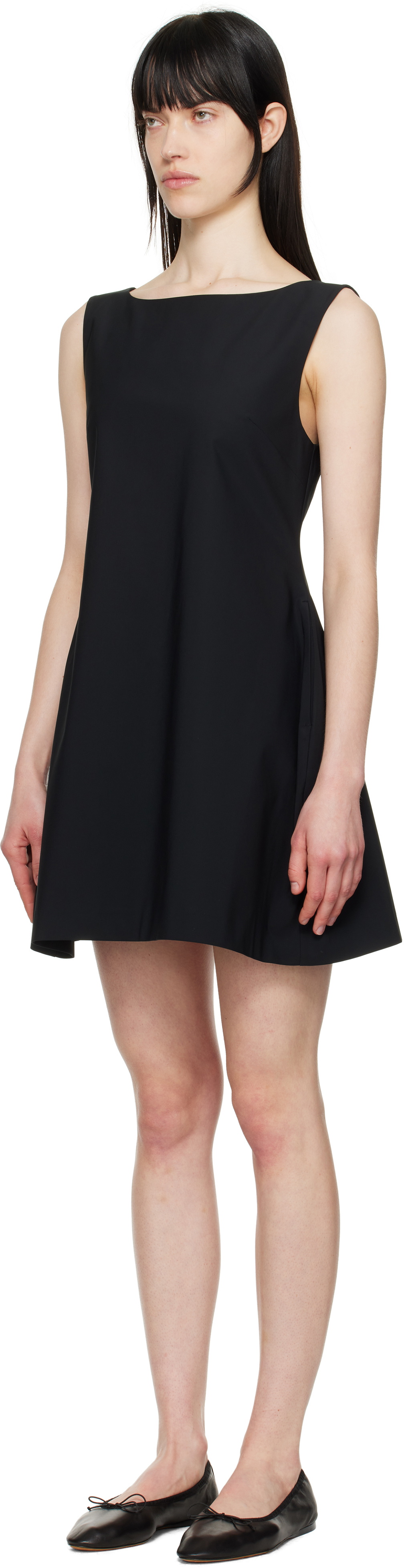 AMOMENTO Black Hourglass Minidress