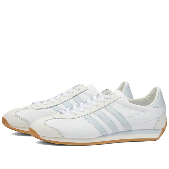 Photo: Adidas Country OG Sneakers in Ftwr White/Halo Blue/Cloud