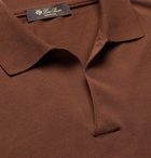 LORO PIANA - Cotton Polo Shirt - Brown