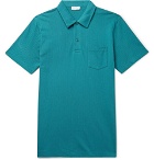 Sunspel - Riviera Slim-Fit Cotton-Mesh Polo Shirt - Petrol