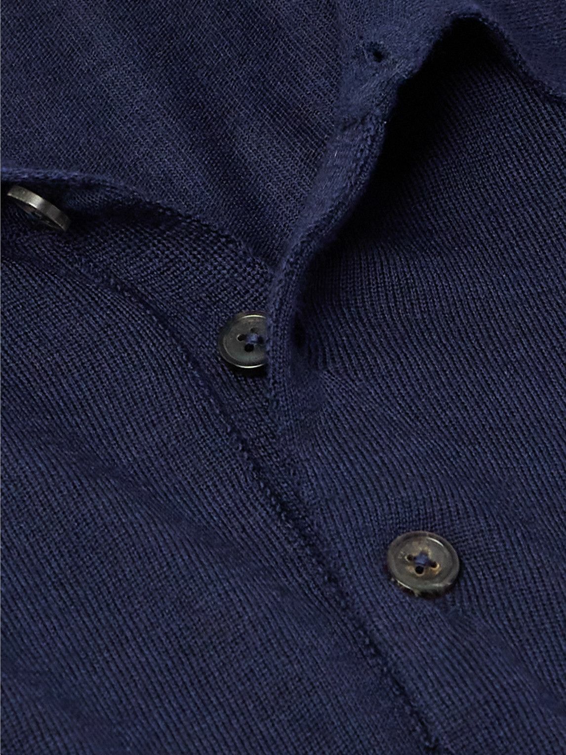 Purdey - Logo-Embroidered Merino Wool Polo Shirt - Blue