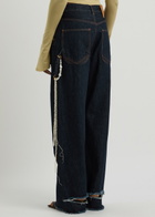 Darkpark Lisa Pearl-embellished Straight-leg Jeans Blue