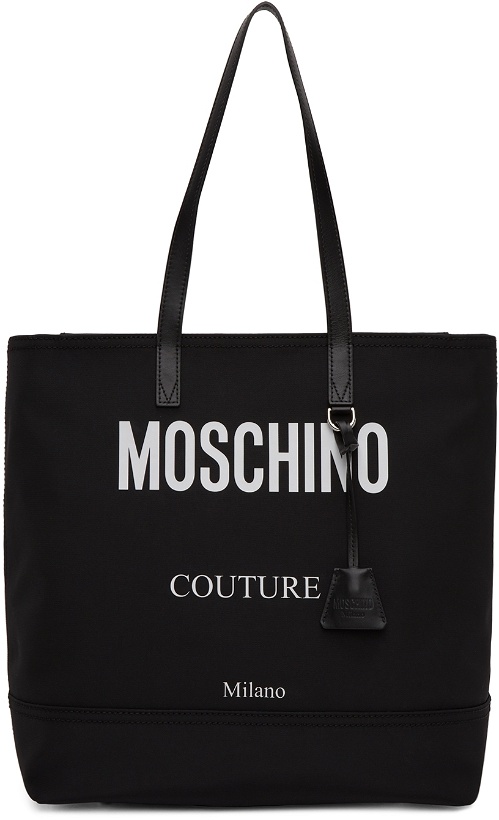 Photo: Moschino Black Canvas 'Couture!' Logo Tote