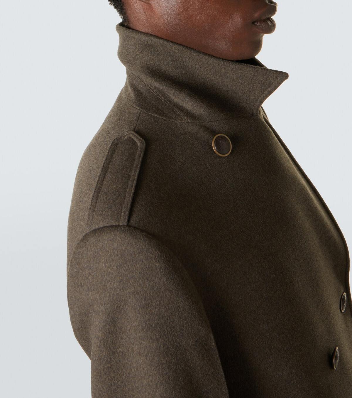 Brunello Cucinelli Double-breasted virgin wool overcoat