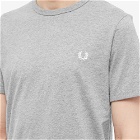 Fred Perry Men's Ringer T-Shirt in Steel Marl