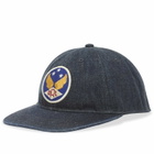 RRL Men's Winged Logo Denim Ball Cap in Rinse 