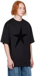 Mugler Black Velvet Star T-Shirt