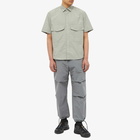 FrizmWORKS Men's Double Pocket Short Sleeve Shirt in Ash Grey