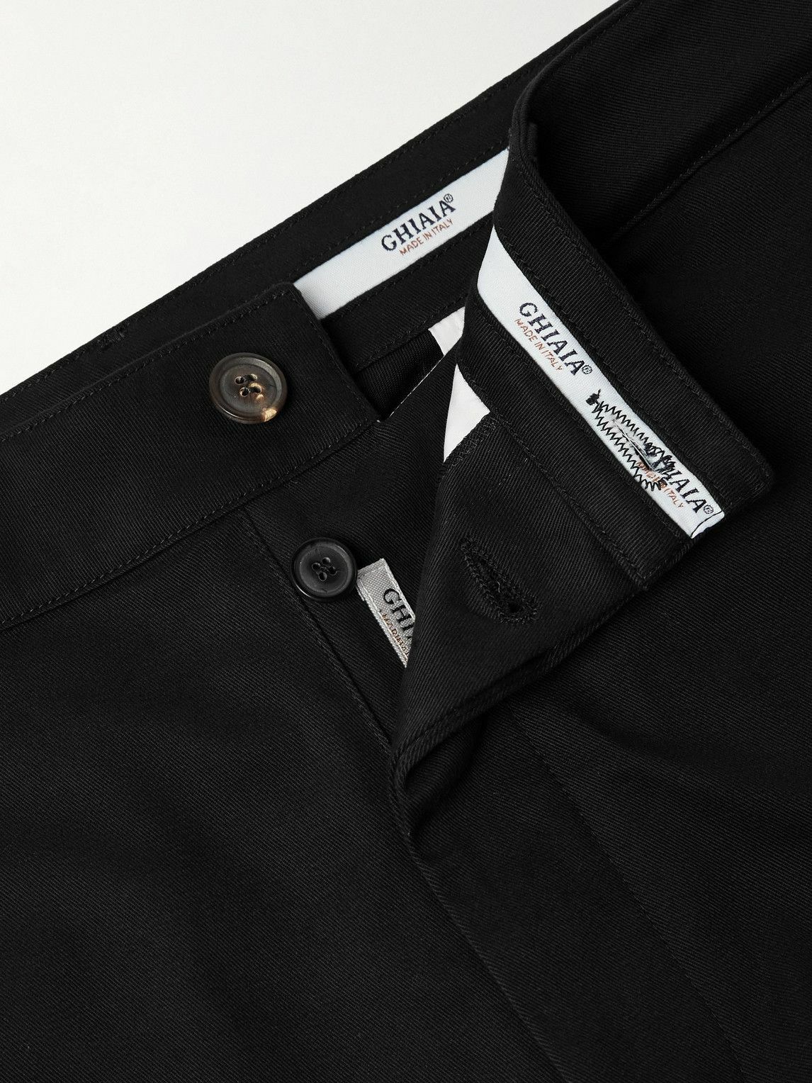 Ghiaia Cashmere - Straight-Leg Cotton Chinos - Black
