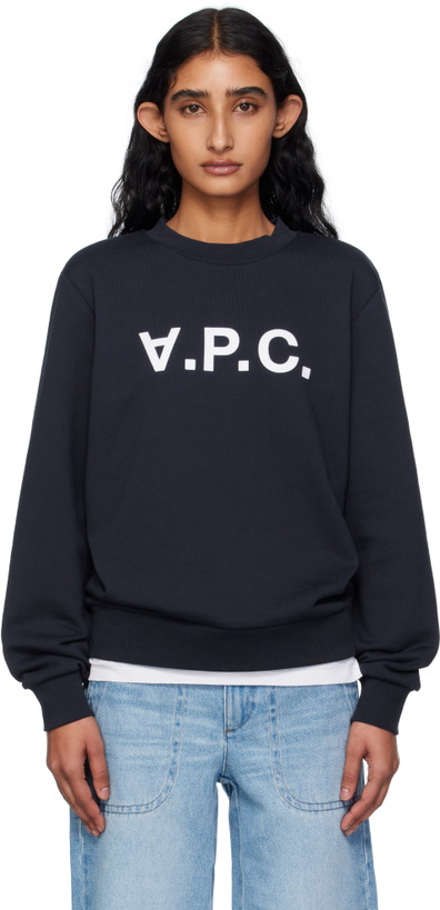 Photo: A.P.C. Navy Standard Grand 'VPC' Sweatshirt