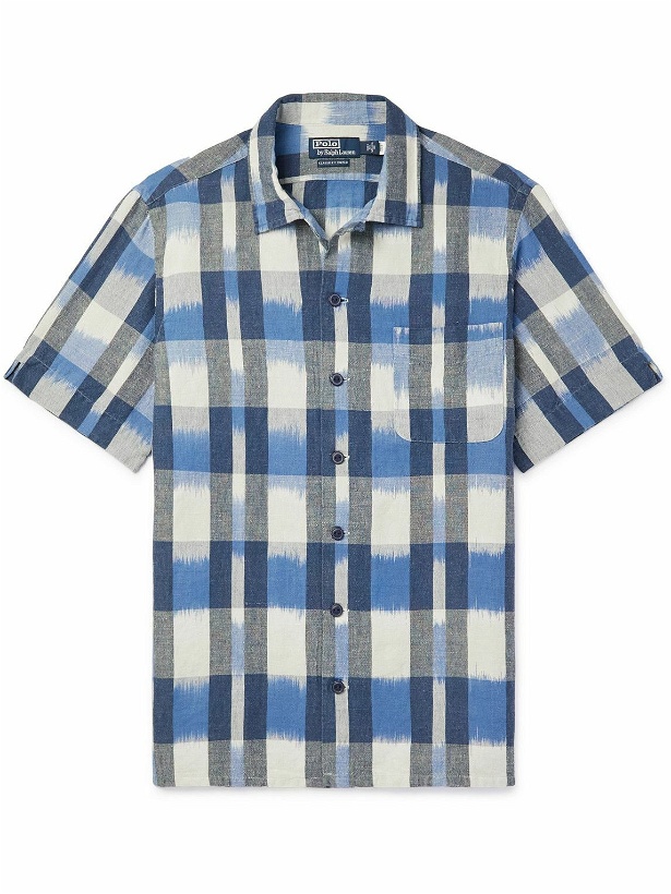 Photo: Polo Ralph Lauren - Checked Linen and Cotton-Blend Shirt - Blue