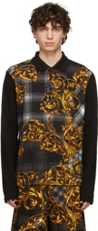 Versace Jeans Couture Black Check Polo