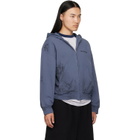 Balenciaga Blue Stained Zip-Up Hoodie