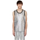 Gucci Black and Silver GG Printed Tank Top