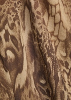 DE LA Vali Ceres Leopard-print Chiffon Maxi Dress Brown