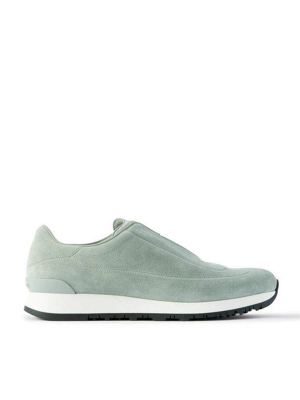 Photo: John Lobb - Lift Suede Slip-On Sneakers - Green
