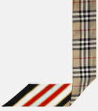 Burberry Skinny checked silk scarf