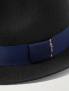 Paul Smith - Grosgrain-Trimmed Felted Wool Hat - Black